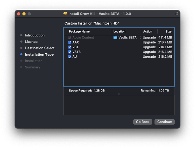 install location select